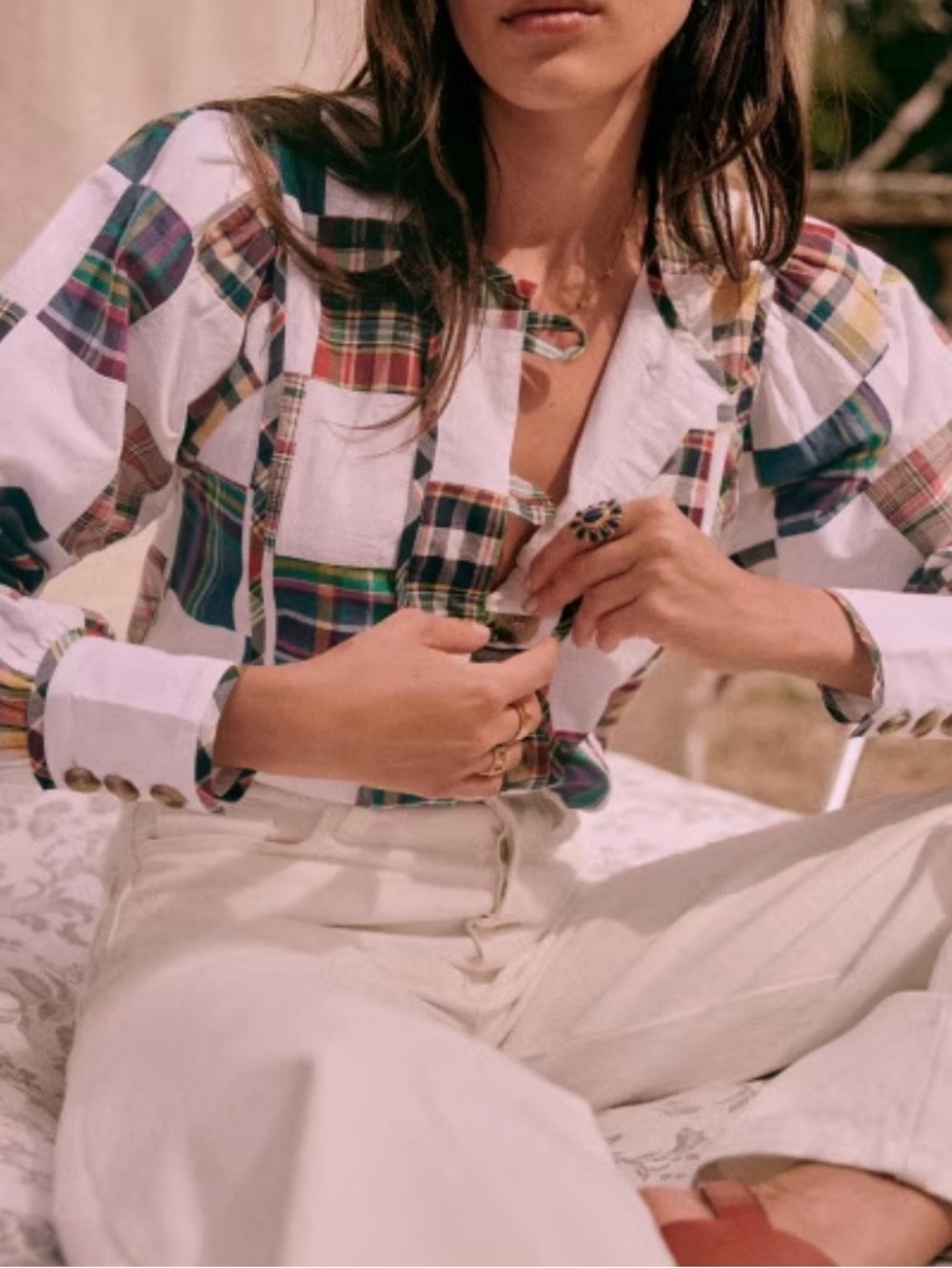 Sezane NWOT Bruna Patchwork Quilt Top Jacket 36 S/M